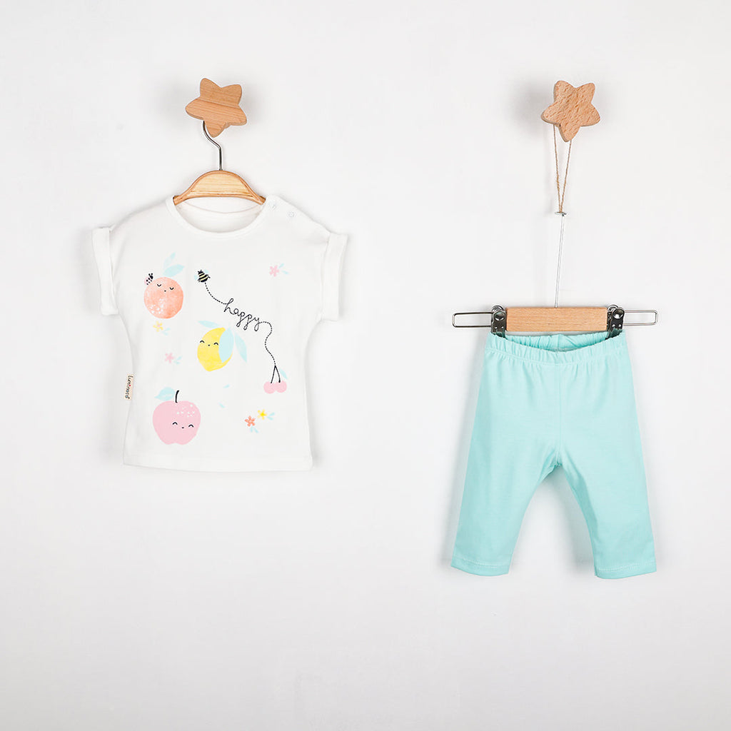 Happy Fruit Baby Girls Leggings Set